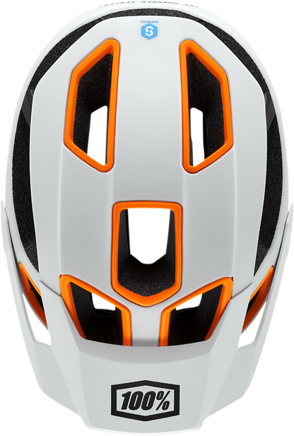 Light gray 100% Altec bicycle helmet by Bill's Exhausts with Fidlock buckle, CPSC/CE safety certified, XS/S size.