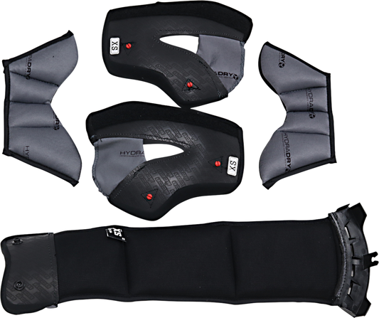 Bill's Exhausts ICON Variant Pro™ interior set for XS/Tight Fit helmets, showing close-up of helmet interior components.