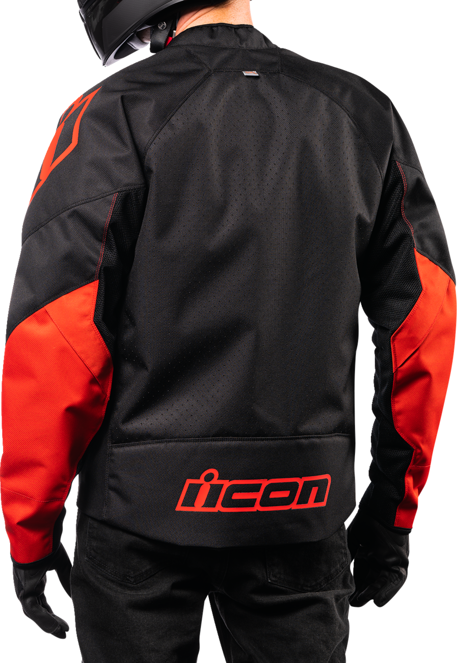 Bill's Exhausts ICON Hooligan™ CE Jacket Slayer XL, black motorcycle jacket with protective armor and branded details.