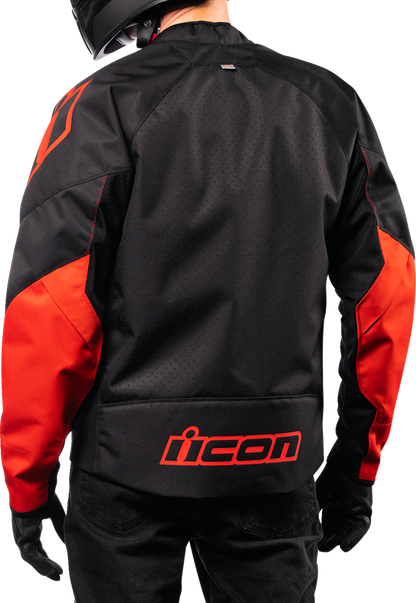 Bill's Exhausts ICON Hooligan™ CE Jacket Slayer XL, black motorcycle jacket with protective armor and branded details.
