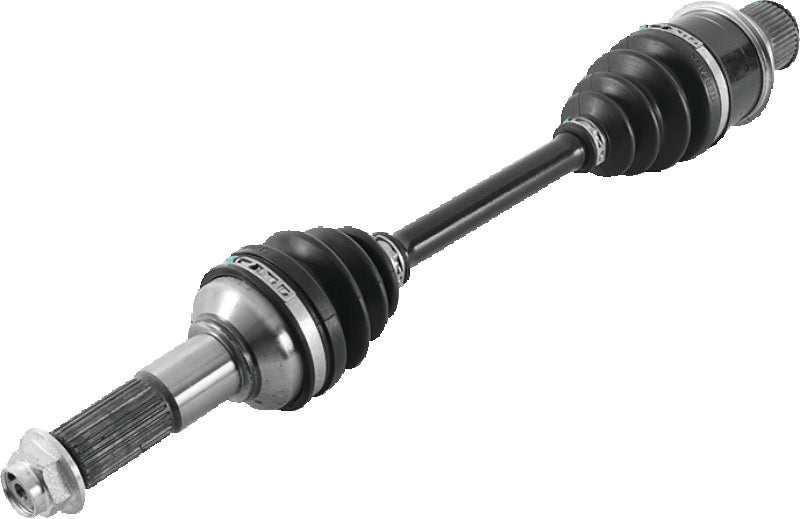 QuadBoss rear left side rugged axle for Yamaha YFM400 Big Bear IRS 4x4, durable replacement part in black.