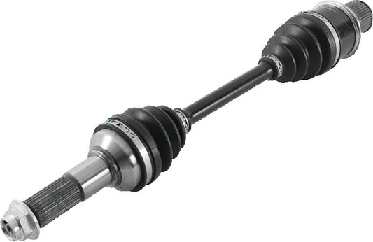 QuadBoss rear left side rugged axle for Yamaha YFM400 Big Bear IRS 4x4, durable replacement part in black.