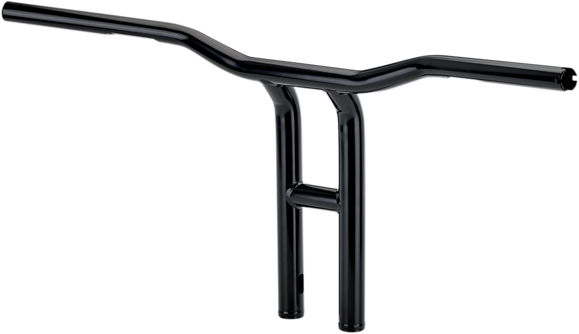 Black BILT WELL Tyson XL pullback handlebar for motorcycles, 14-inch width, featuring sturdy construction and ergonomic design.