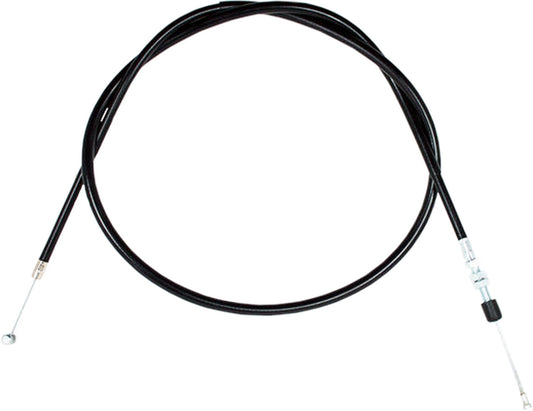 Motion Pro black vinyl clutch cable with premium chrome fittings, designed for motorcycle clutch systems.