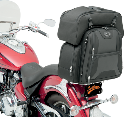 SADDLEMEN FTB3600 Sport Sissy Bar and Combo Bag EX000698 - Howling Moto