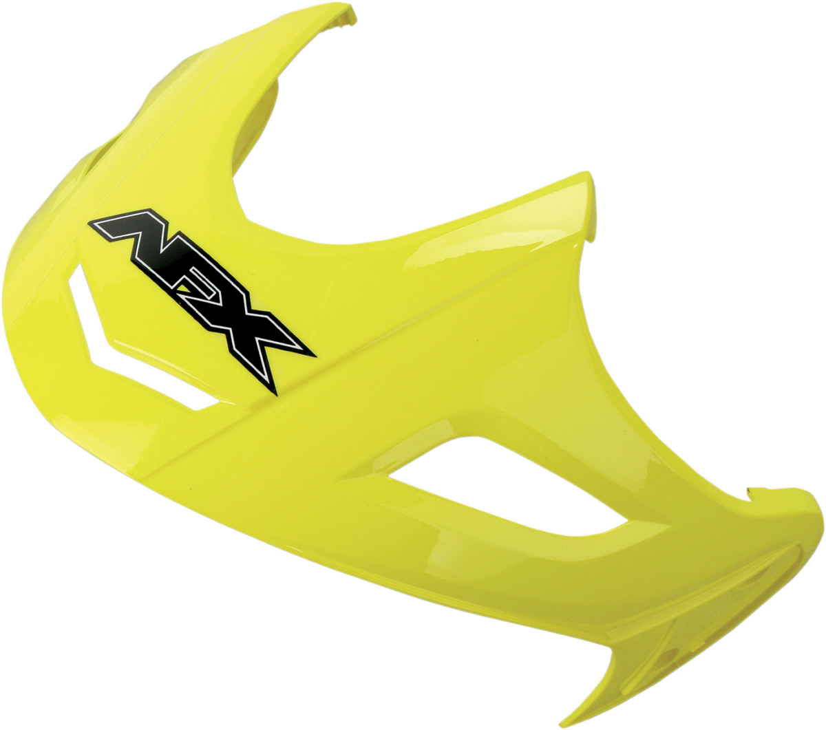 Bill's Exhausts AFX FX-50 Peak helmet in hi-vis yellow with reflective detailing, designed for motorcycle riders.