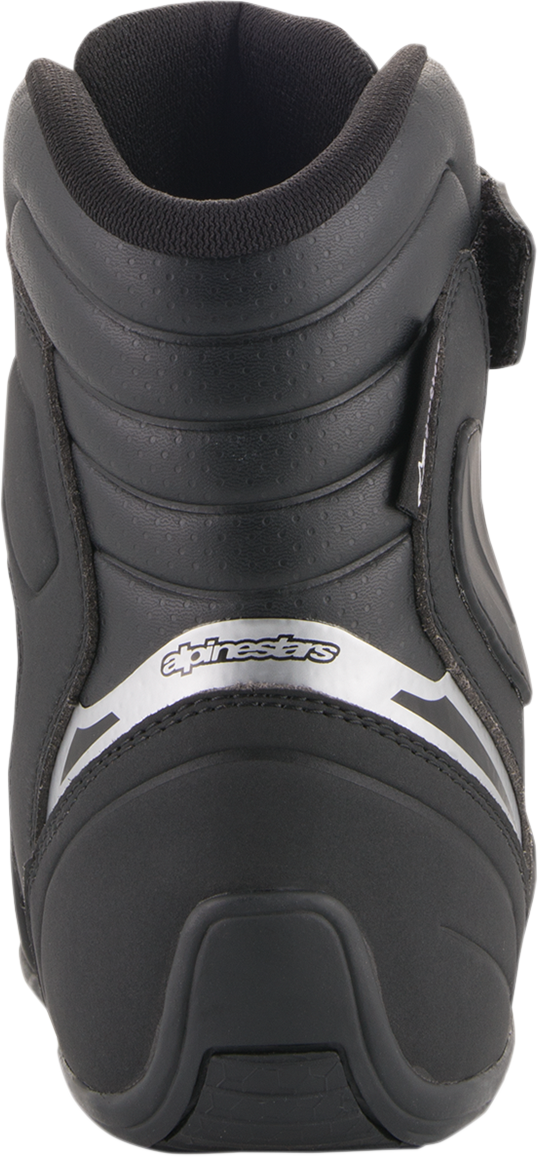 Alpinestars Fastback v2 black riding shoes with US 11.5 size, featuring sleek design and durable construction.