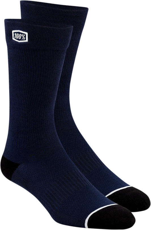 100% Solid Socks - Navy - Small/Medium 20050-00004 - Howling Moto