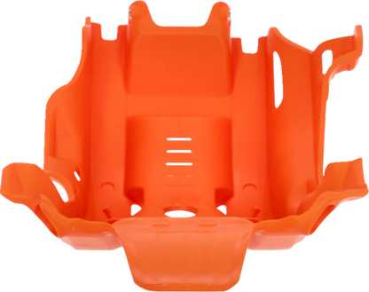 ACERBIS orange skid plate for KTM 250/350 SX-F 2023 motorcycle, made of durable body material, designed for off-road protection.