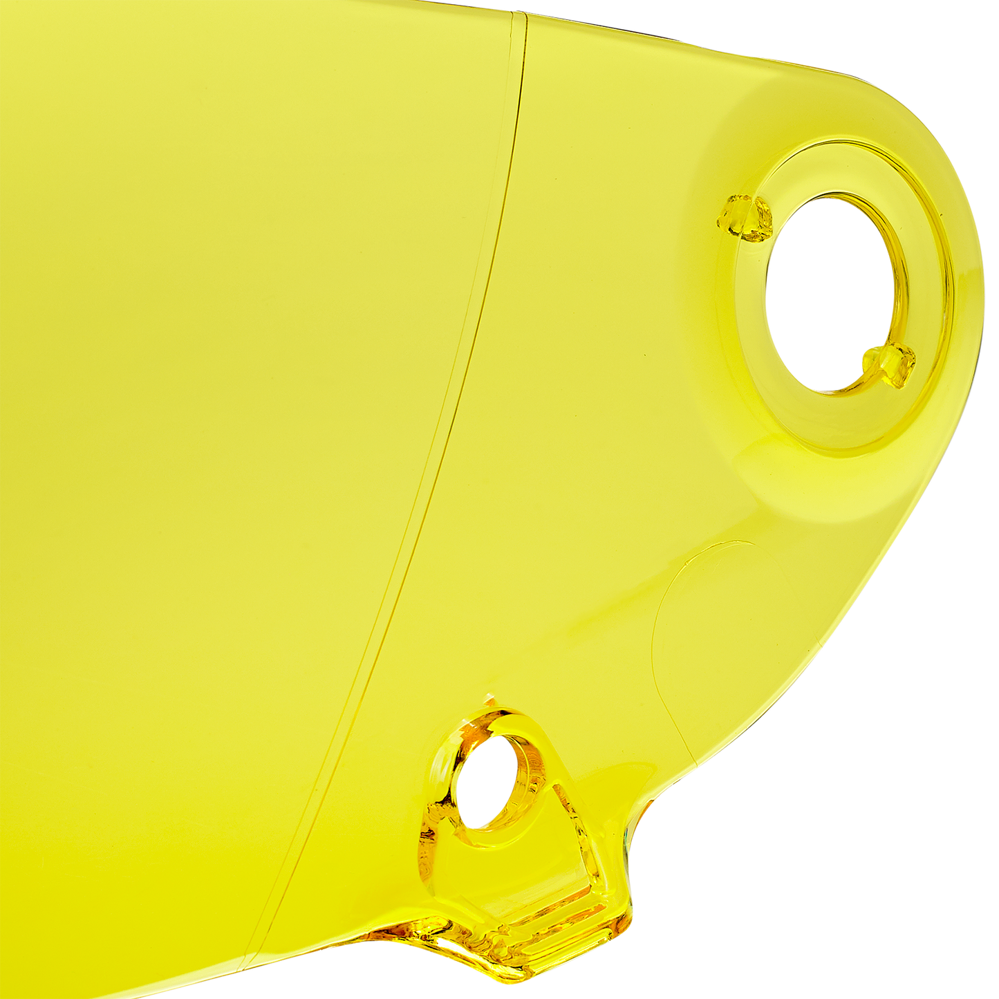 Yellow BILTWELL Lane Splitter Gen 2 helmet shield from Bill's Exhausts, designed for motorcycle helmets.
