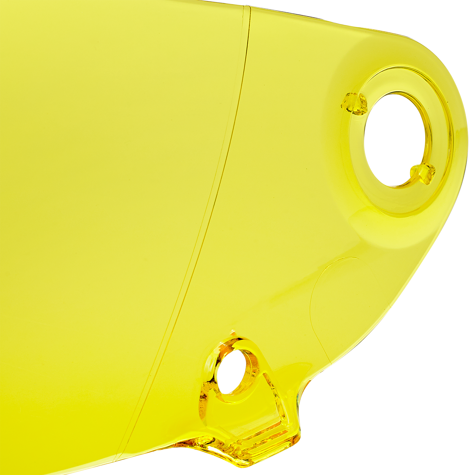 Yellow BILTWELL Lane Splitter Gen 2 helmet shield from Bill's Exhausts, designed for motorcycle helmets.