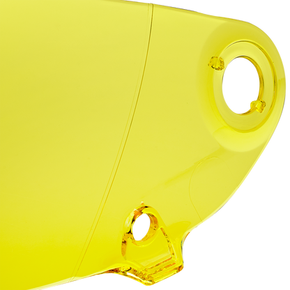 Yellow BILTWELL Lane Splitter Gen 2 helmet shield from Bill's Exhausts, designed for motorcycle helmets.