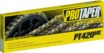 ProTaper Chain 420MX 134L for motocross bikes, featuring durable links and high-performance design by Bill's Exhausts.
