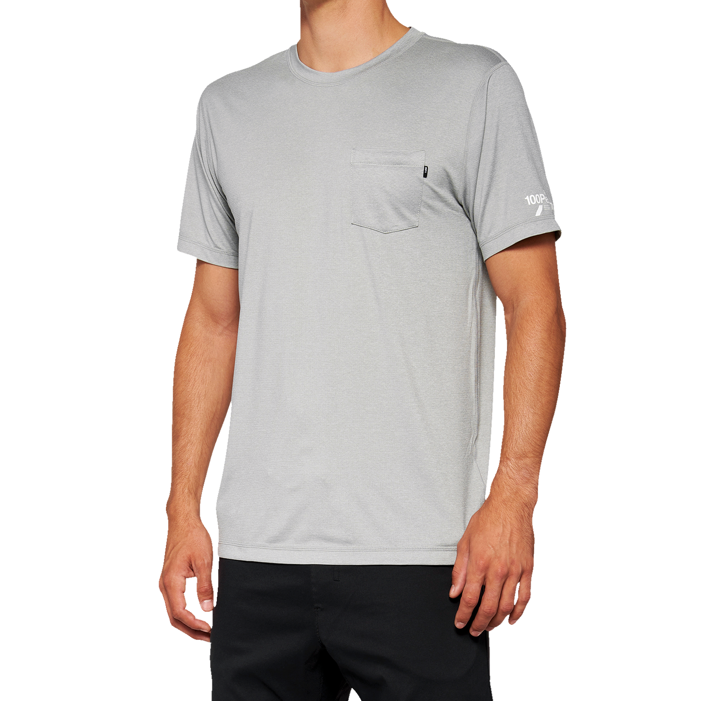 100% Mission Athletic T-Shirt - Gray - XL 20014-00008 - Howling Moto