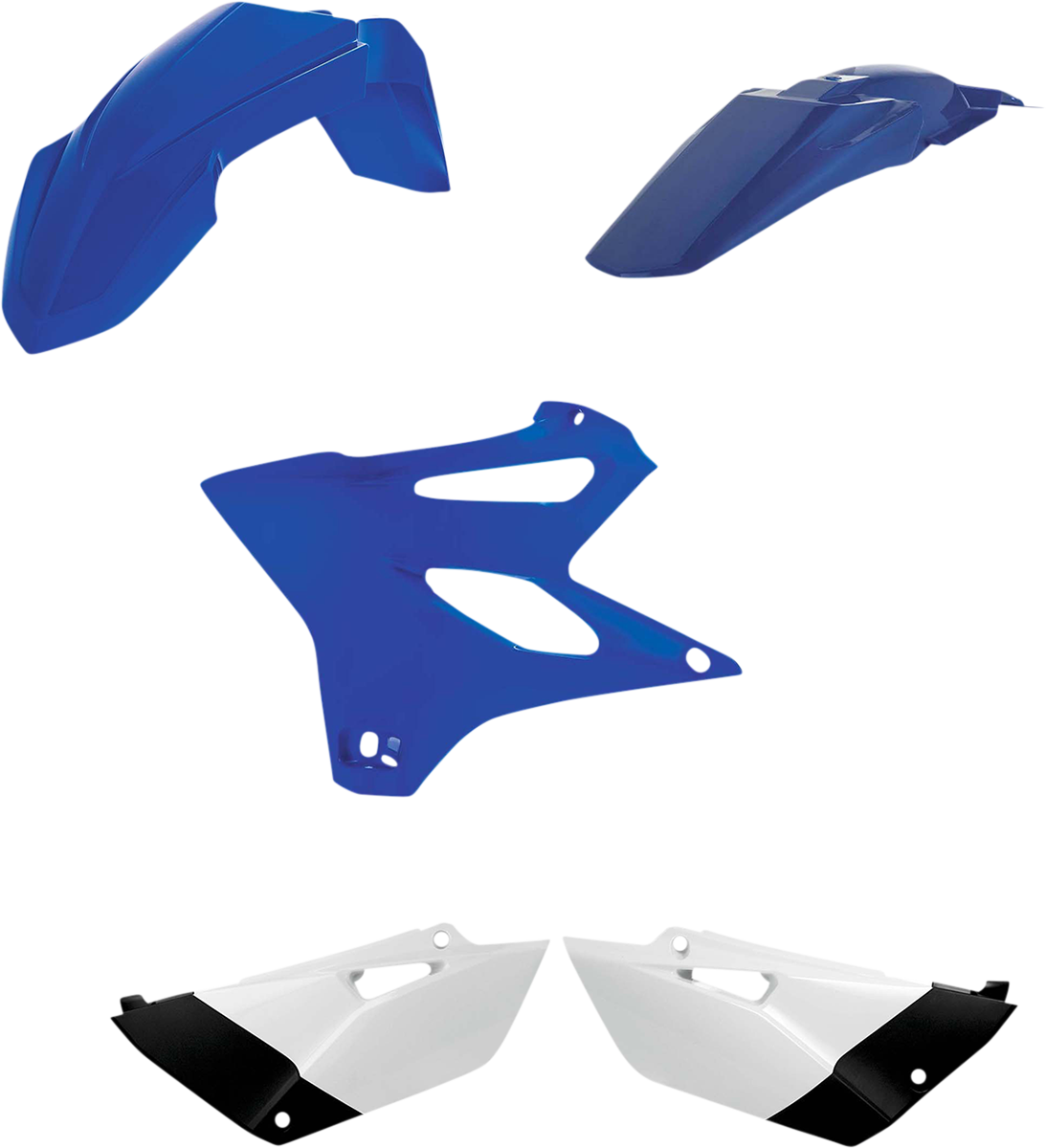 Acerbis OEM standard replacement body kit for motorcycles, featuring assembled plastic body panels with a sleek design.
