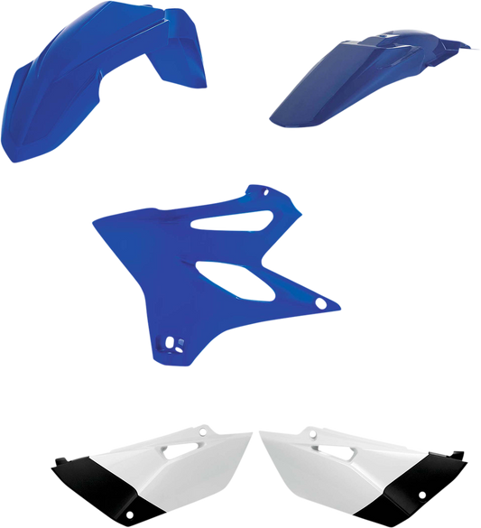 Acerbis OEM standard replacement body kit for motorcycles, featuring assembled plastic body panels with a sleek design.