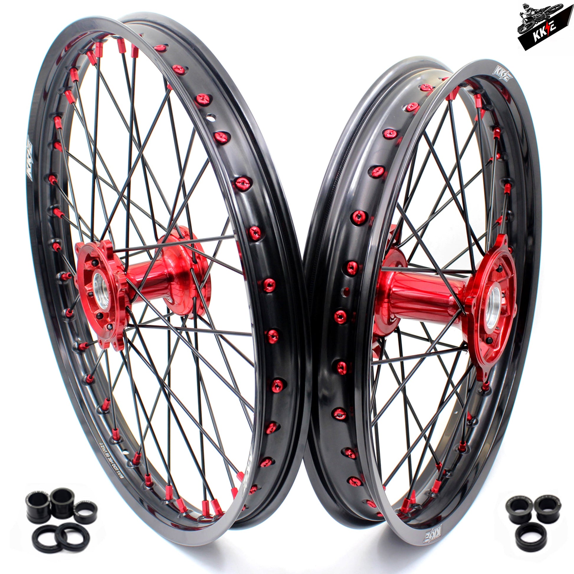 KKE 21 & 19 Casting Wheels for Honda CRF250R 2004-2013 CRF450R 2002-2012 Disc - Howling Moto