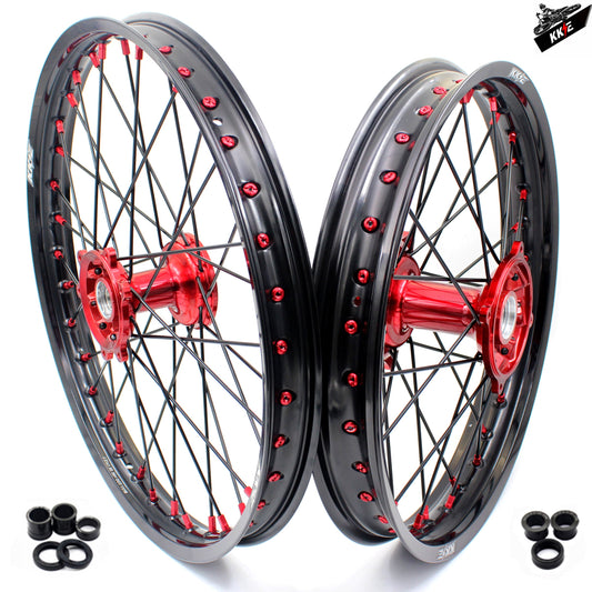 KKE 21 & 19 Casting Wheels for Honda CRF250R 2004-2013 CRF450R 2002-2012 Disc - Howling Moto