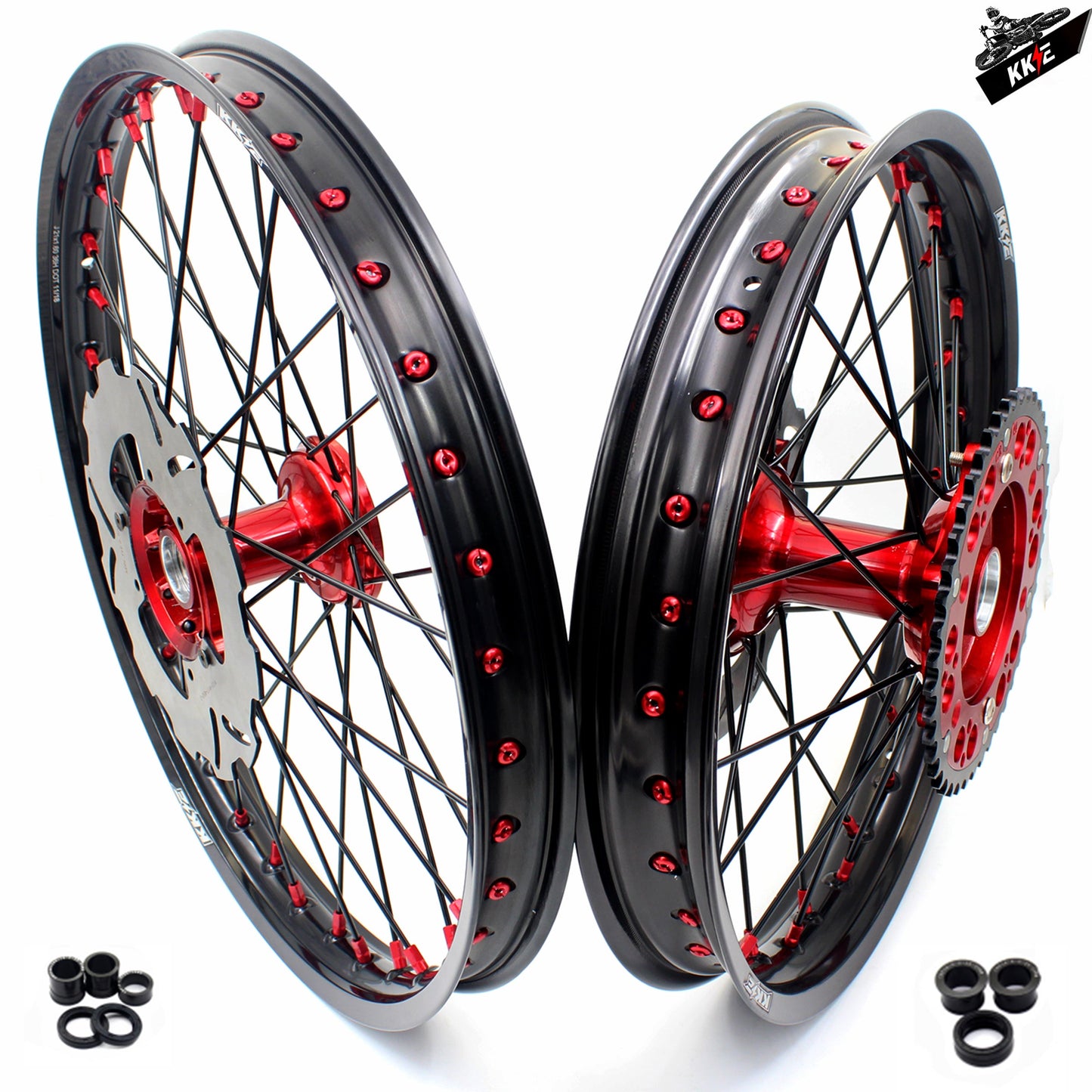 KKE 21 & 19 Casting Wheels for Honda CRF250R 2004-2013 CRF450R 2002-2012 Disc - Howling Moto