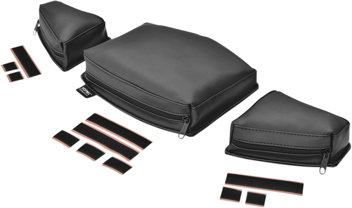 Bill's Exhausts SHOW CHROME Dash Pouch H41-154BK for engine, showcasing a sleek chrome finish on a motorcycle dash accessory.