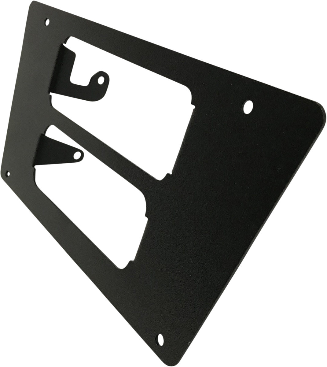 Bill's Exhausts NAVATLAS intercom and radio mounting bracket for YXZ engine, shown attached to vehicle engine component.