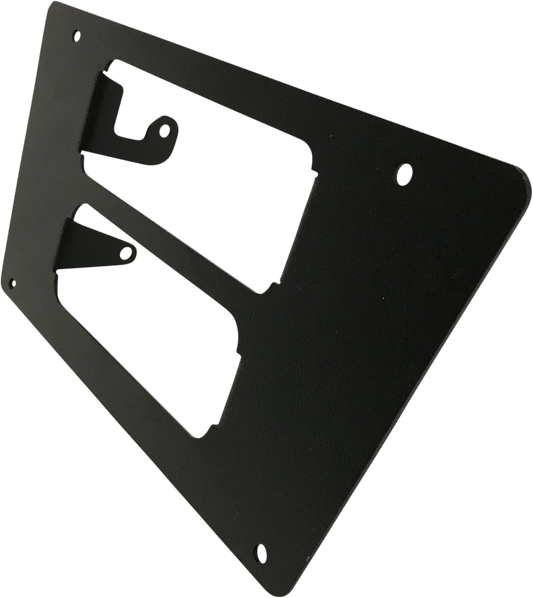 Bill's Exhausts NAVATLAS intercom and radio mounting bracket for YXZ engine, shown attached to vehicle engine component.