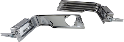Chrome engine hot air vent from Bill's Exhausts, featuring a sleek chrome finish and precise mounting details.