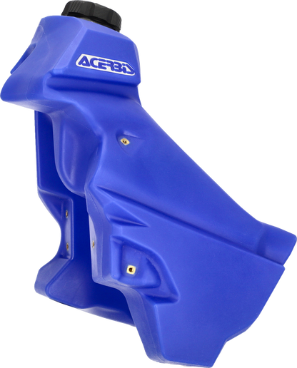 Blue Acerbis fuel tank for Yamaha YZ 125/250/X 2022-2023, 3.2 U.S. gallons, 12.1 liters, motorcycle body part.