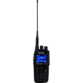 NAVATLAS Dual Band VHF/UHF Radio NHR1V2 by Bill's Exhausts, showing the front view with control knobs and display screen.