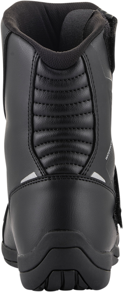 Black Alpinestars Waterproof V2 Ridge motorcycle boots, US 8 / EU 42, with sturdy design and waterproof features.