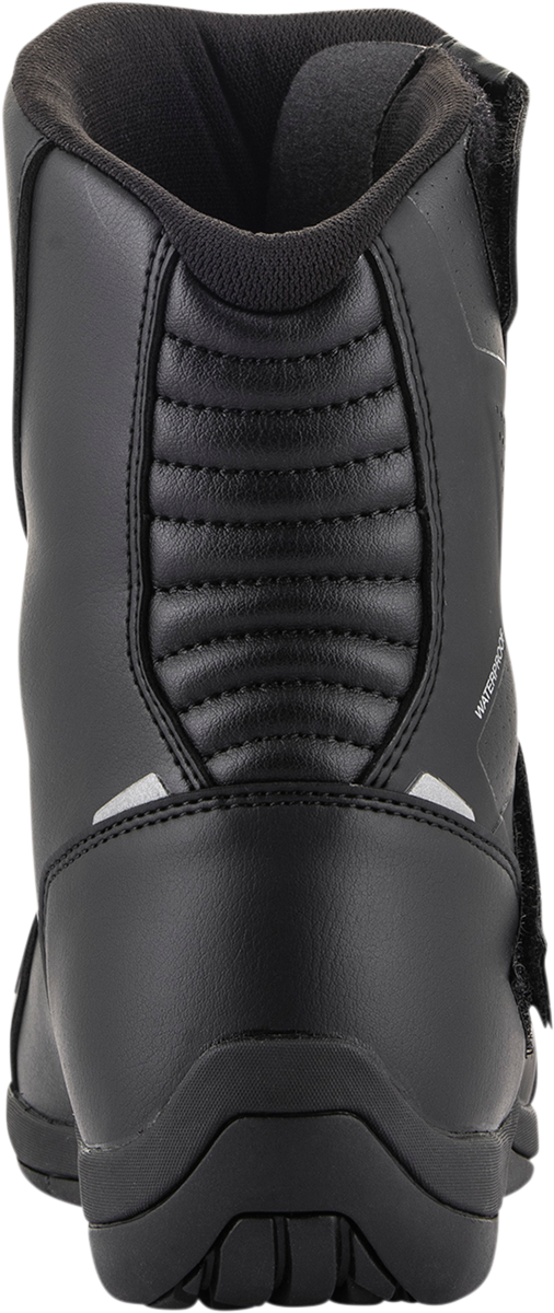 Alpinestars Waterproof V2 Ridge motorcycle boots in black, US 10.5 / EU 45, with reinforced soles and ankle protection.