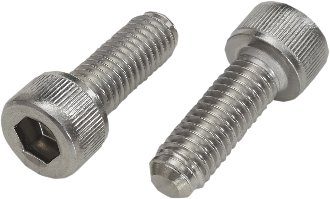 Show chrome tapered seat bolts for engine from Bill's Exhausts, featuring shiny chrome finish and tapered seat design.