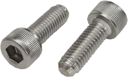 Show chrome tapered seat bolts for engine from Bill's Exhausts, featuring shiny chrome finish and tapered seat design.