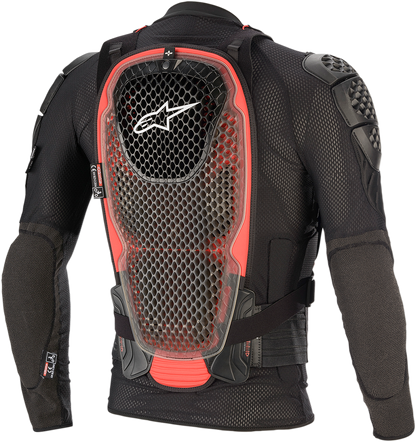 Alpinestars Bionic Tech v2 motorcycle jacket in black and red, size XL, featuring protective armor and sleek design.