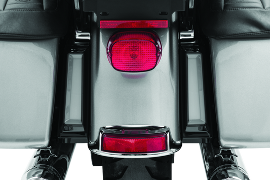 Kuryakyn Tracer LED inserts for saddlebag supports in black, designed for motorcycle luggage support enhancement.