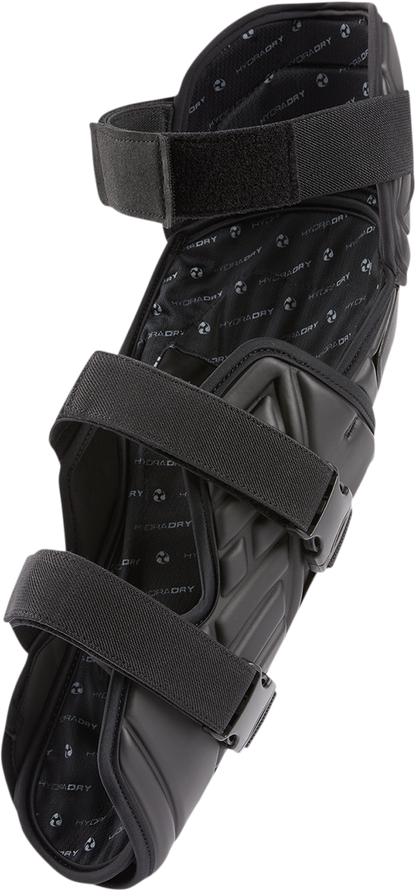 Bill's Exhausts ICON Field Armor 3™ knee armor in black, L/XL, showing protective pad design and adjustable straps.