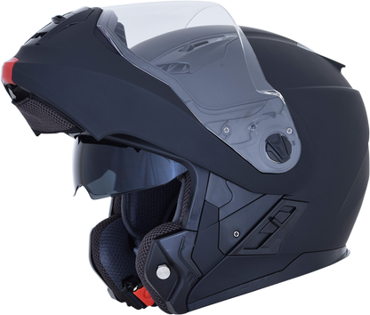 Bill's Exhausts AFX FX-111 matte black motorcycle helmet in 2XL size, with a sleek aerodynamic design and clear visor.