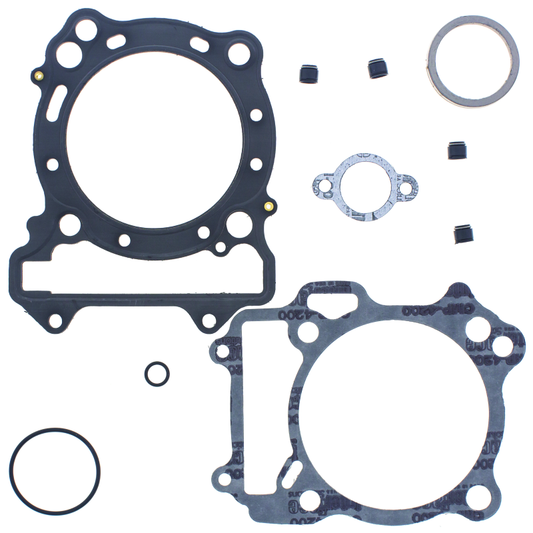 QuadBoss Arctic Cat 400 DVX top end gasket set with piston replacement kit for engine rebuild, includes gaskets and parts for durability.