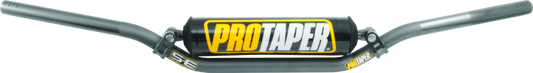 ProTaper SE RM low handlebar in platinum gray with ergonomic design, suitable for motocross and dirt bike riding.