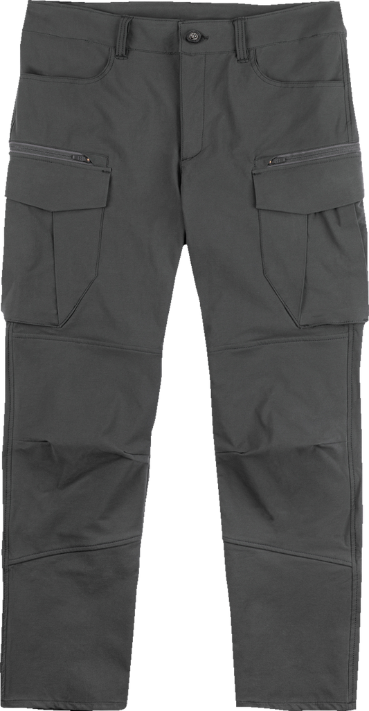Black ICON Superduty3 Pants by Bill's Exhausts, showing the front view with durable fabric and fit details.