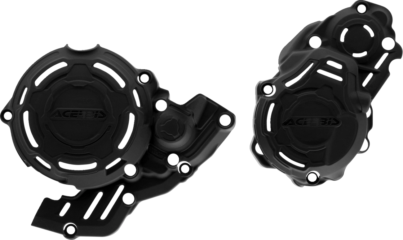 Black Acerbis X-Power Kit body for Gas Gas, Husqvarna, KTM motorcycles, designed for improved performance and durability.