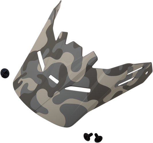 Z1R Youth Rise Visor Kit in Camo Desert pattern showing the camouflage visor with mounting hardware.