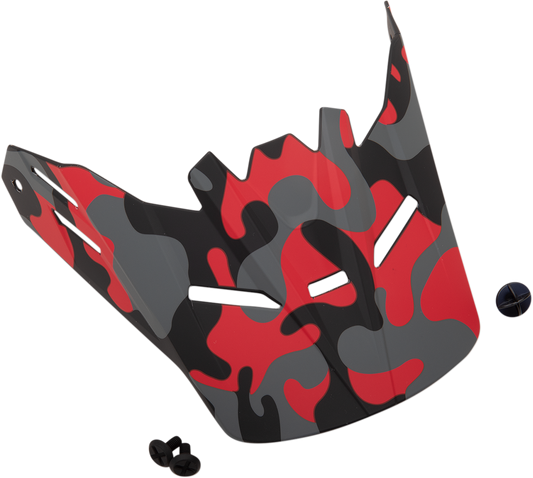 Z1R Youth Rise Visor Kit in camo red with adjustable design and branding, suitable for Z1R motorcycle helmets.