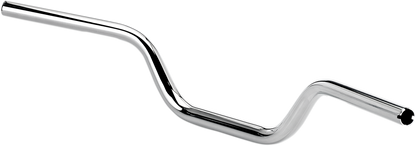 Chrome BILTWELL Handlebar - Oversized Tracker High for motorcycles, featuring a sturdy, wide design with detailed branding.