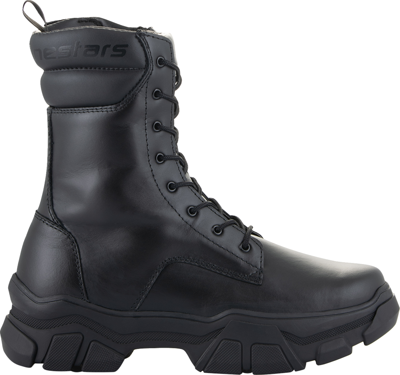 Black Alpinstars women's Ava boots, size EU 36, stylish leather shoes with ankle-height design and buckle accents.