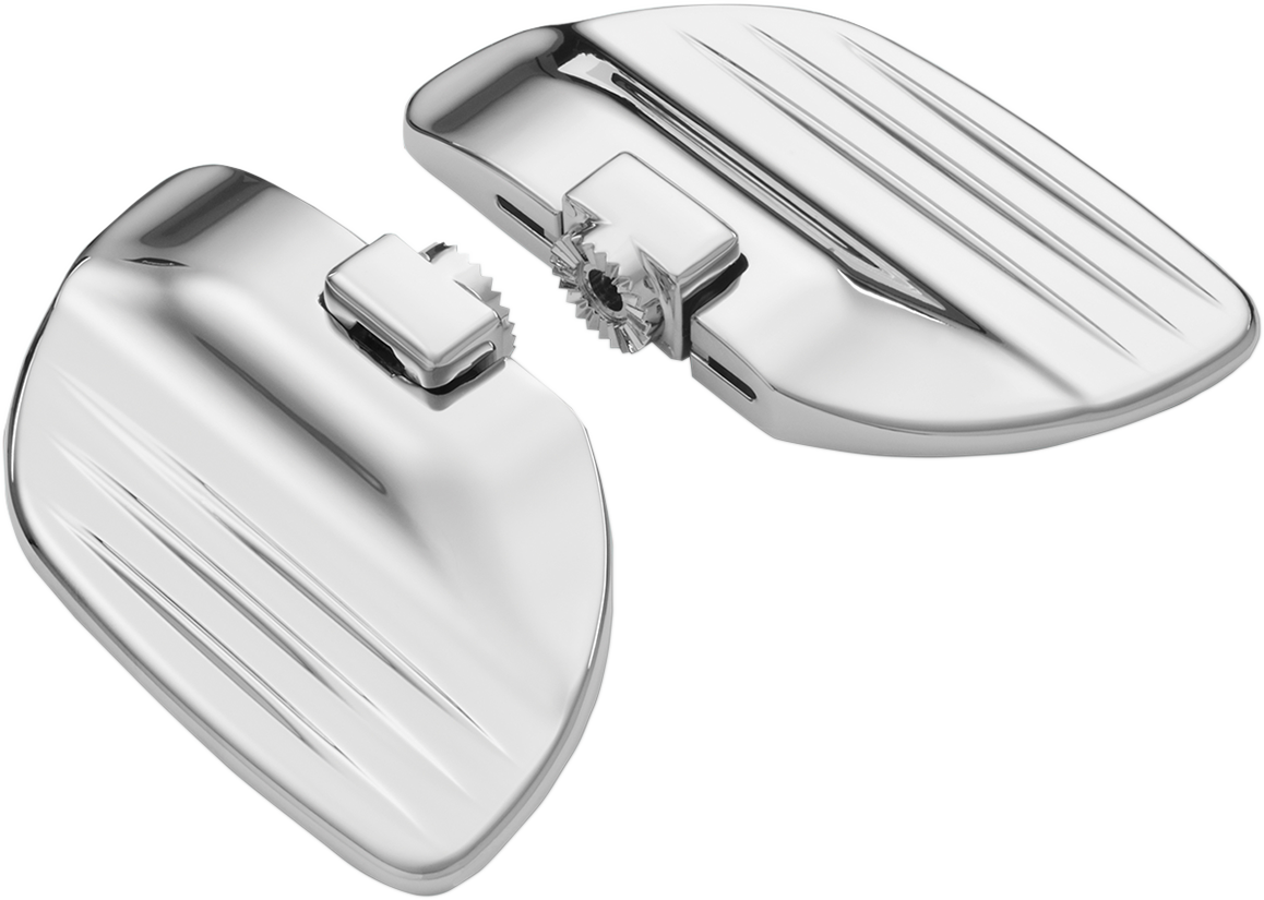 Chrome highway board for GL1800 motorcycle engine by Bill's Exhausts, showing shiny chrome finish and mounting details.