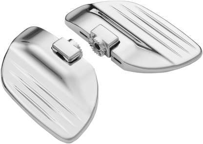 Chrome highway board for GL1800 motorcycle engine by Bill's Exhausts, showing shiny chrome finish and mounting details.