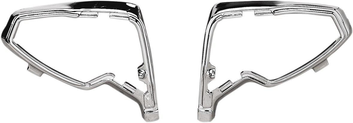Chrome Show Chrome Mirror Mount Cover for engine, shiny chrome finish, designed by Bill's Exhausts with a sleek, reflective surface.