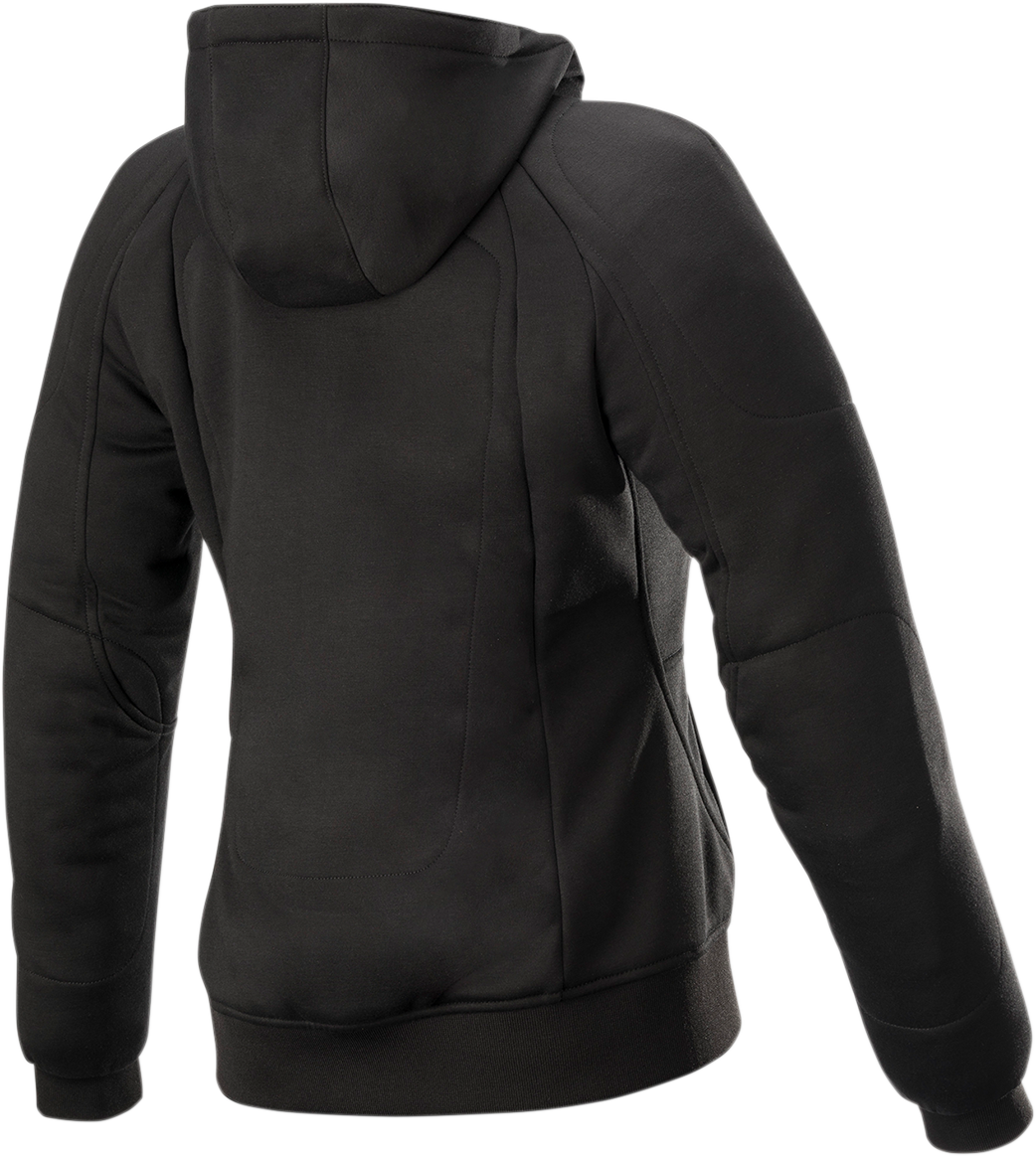 Black Alpinestars Stella Chrome Sport Hoodie in medium, featuring a sleek design and sporty fit.