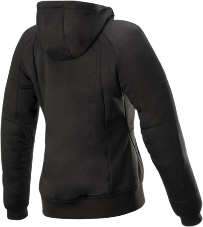 Black Alpinestars Stella Chrome Sport Hoodie in medium, featuring a sleek design and sporty fit.